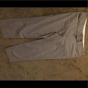Tan Cropped Business Pants